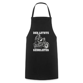 Skeleton Biker The Last Tour Guide Motorcycle Fan - Cooking Apron - black - Front - AI Model Male 185 dark (185cm)