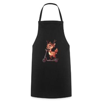 Rouleau de cerf - Tablier de cuisine - noir - Devant - AI Model Male 185 dark (185cm)