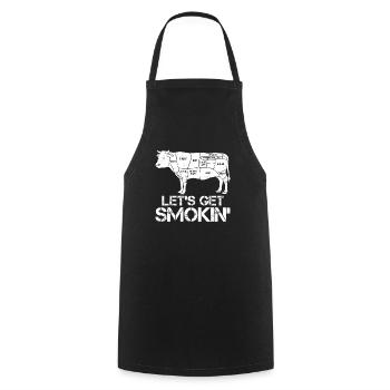 Grill Master LET'S SMOKE Meat Lovers - Cooking Apron - black - Front - AI Model Male 185 dark (185cm)