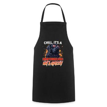 Neufundländer BLEIB COOL KEIN GRIZZLY BÄR Lustiges - Kochschürze - Schwarz - Vorne - AI Model Male 185 dark (185cm)
