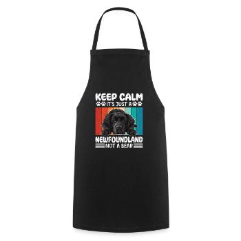 Newfie RESTEZ AU FRAIS TERRE-NEUVE SANS GRIZZLY - Tablier de cuisine - noir - Devant - AI Model Male 185 dark (185cm)