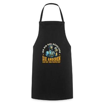 I'm the ugly bachelor party, the others just for the - Cooking Apron - black - Front - AI Model Male 185 dark (185cm)