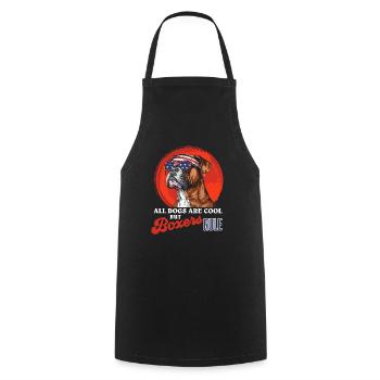 Boxers allemands TOUS LES CHIENS SONT COOL, MAIS LES BOXERS RÈGNENT EN MAÎTRES - Tablier de cuisine - noir - Devant - AI Model Male 185 dark (185cm)