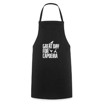 Great Day for Capoeira Martial Dance - Cooking Apron - black - Front - AI Model Male 185 dark (185cm)