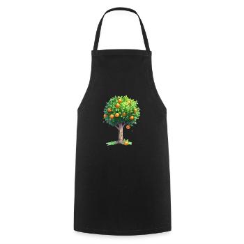 Saftiger Orangenbaum In Vollblüte - Kochschürze - Schwarz - Vorne - AI Model Male 185 dark (185cm)