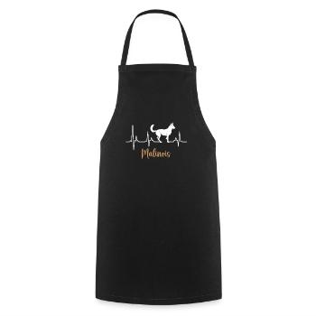 Belgian Shepherd Owner Heart Palpitations - Cooking Apron - black - Front - AI Model Male 185 dark (185cm)
