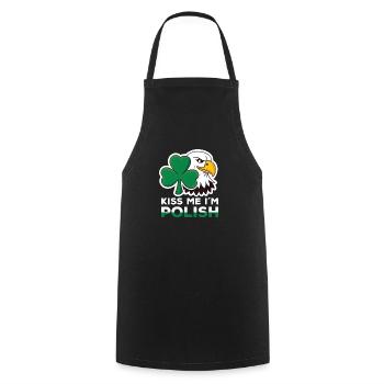Kiss Me Im Polish Polnisch St Patricks Day Polen - Kochschürze - Schwarz - Vorne - AI Model Male 185 dark (185cm)