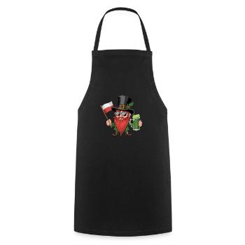 Pole Polish Flag Poland St Patricks Day - Cooking Apron - black - Front - AI Model Male 185 dark (185cm)