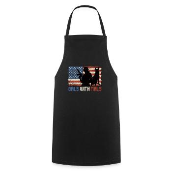Malinois Women's GALS WITH MALS Belgian - Cooking Apron - black - Front - AI Model Male 185 dark (185cm)