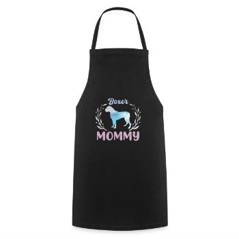 Deutscher Boxer Hundebesitzerin BOXER MAMI - Kochschürze - Schwarz - Vorne - AI Model Male 185 dark (185cm)