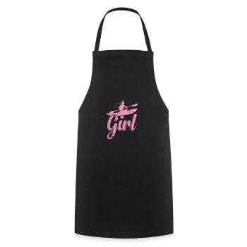 Kayak Girl Pédalo d’eau Canoë - Tablier de cuisine - noir - Devant - AI Model Male 185 dark (185cm)