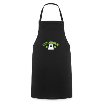 Cornhole cool hobby - Cooking Apron - black - Front - AI Model Male 185 dark (185cm)