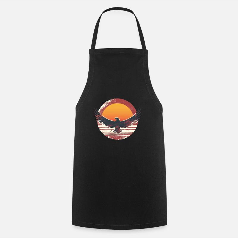 Aigle sublime au coucher du soleil - Tablier de cuisine - noir