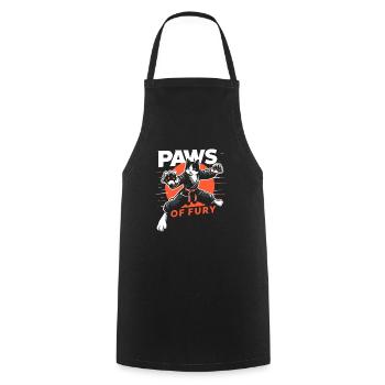 Kung Fu Chinese Kung Fu Asian Kung Fu - Cooking Apron - black - Front - AI Model Male 185 dark (185cm)