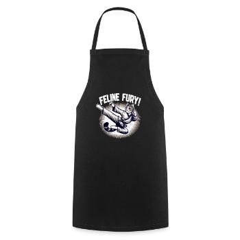 Kung Fu Chinese Kung Fu Asian Kung Fu - Cooking Apron - black - Front - AI Model Male 185 dark (185cm)
