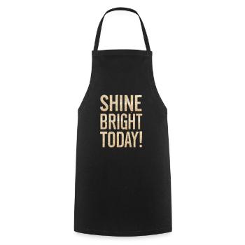 Shine Bright Today Glitzer Effekt - Kochschürze - Schwarz - Vorne - AI Model Male 185 dark (185cm)