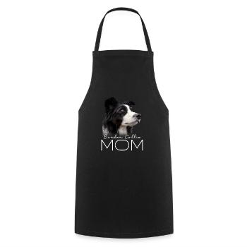 Maman Border Collie - Tablier de cuisine - noir - Devant - AI Model Male 185 dark (185cm)
