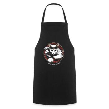 Kung Fu Chinese Kung Fu Asian Kung Fu - Cooking Apron - black - Front - AI Model Male 185 dark (185cm)
