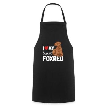 Fuchsroter Labrador Retriever Fox Red Labrador - Kochschürze - Schwarz - Vorne - AI Model Male 185 dark (185cm)