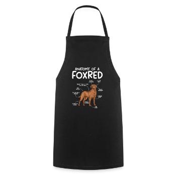 Fuchsroter Labrador Retriever Fox Red Labrador - Kochschürze - Schwarz - Vorne - AI Model Male 185 dark (185cm)