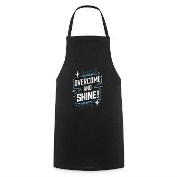 Surmonter et rayonner de motivation - Tablier de cuisine - noir - Devant - AI Model Male 185 dark (185cm)