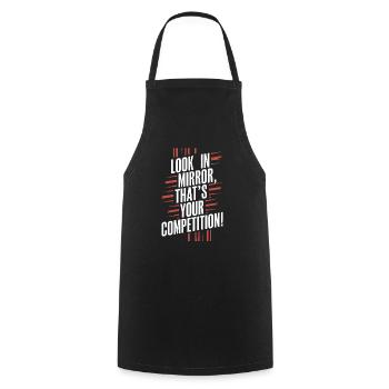 Miroir Miroir Message de motivation - Tablier de cuisine - noir - Devant - AI Model Male 185 dark (185cm)