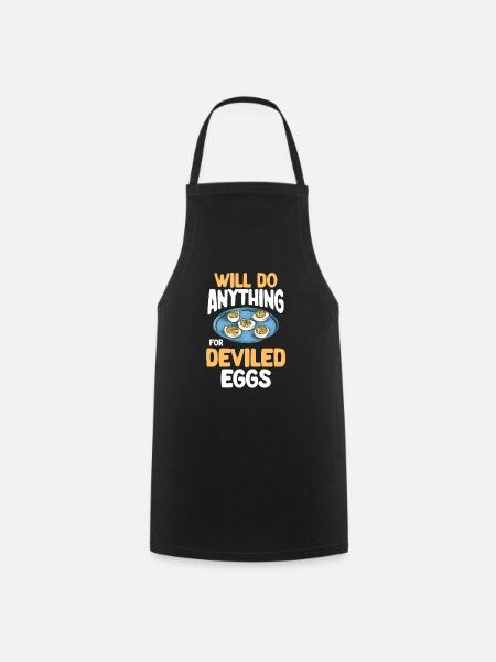 Gefüllte Eier Deviled Eggs - Kochschürze - Schwarz