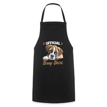 German Boxer OFFICIAL SLEEP SHIRT Boxer - Cooking Apron - black - Front - AI Model Male 185 dark (185cm)