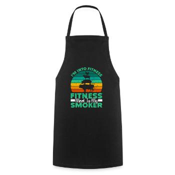 Grilling I'M INTO FITNESS MEAT IN MY SMOKER Funny - Cooking Apron - black - Front - AI Model Male 185 dark (185cm)
