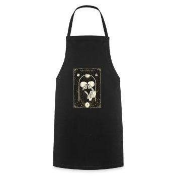 Die Liebenden Tarot - Kochschürze - Schwarz - Vorne - AI Model Male 185 dark (185cm)