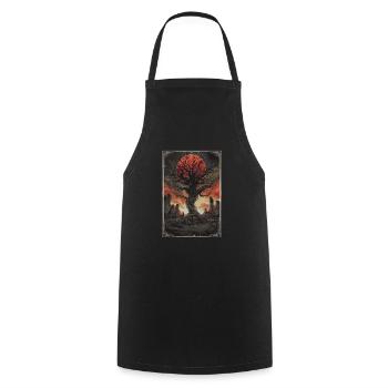 Die Welt Tarot - Kochschürze - Schwarz - Vorne - AI Model Male 185 dark (185cm)
