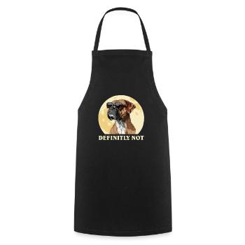 Boxer allemand CERTAINEMENT PAS propriétaire de chien boxer - Tablier de cuisine - noir - Devant - AI Model Male 185 dark (185cm)