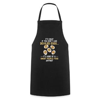 Gefüllte Eier Deviled Eggs - Kochschürze - Schwarz - Vorne - AI Model Male 185 dark (185cm)