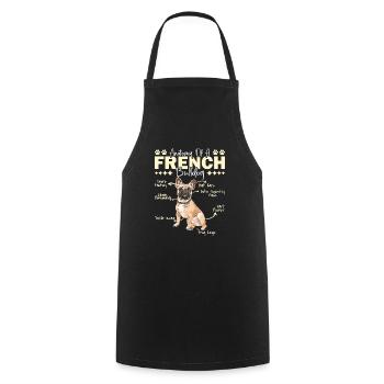 Frenchie ANATOMY OF A FRENCH BULLDOG Funny - Cooking Apron - black - Front - AI Model Male 185 dark (185cm)