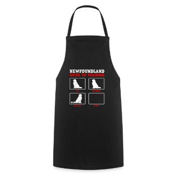 Newfie Owner NEWFOUNDLAND GUIDE TO TRAINING - Cooking Apron - black - Front - AI Model Male 185 dark (185cm)