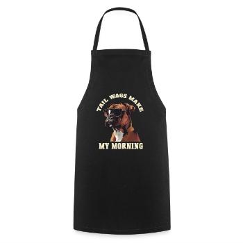 Les remuements de queue de boxeur allemand rendent mon matin drôle - Tablier de cuisine - noir - Devant - AI Model Male 185 dark (185cm)
