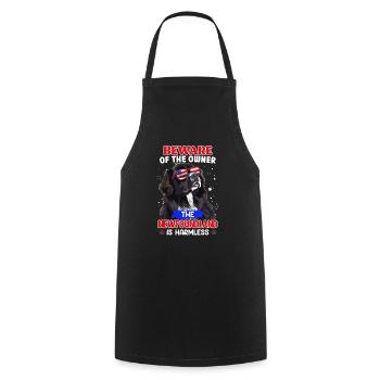 Newfie MÉFIEZ-VOUS DE LA MAÎTRESSE Terre-Neuve - Tablier de cuisine - noir - Devant - AI Model Male 185 dark (185cm)
