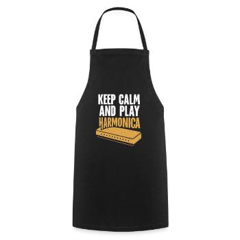Cadeau de jeu d’harmonica - Tablier de cuisine - noir - Devant - AI Model Male 185 dark (185cm)