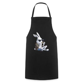 Harmonica Playing Gift - Cooking Apron - black - Front - AI Model Male 185 dark (185cm)