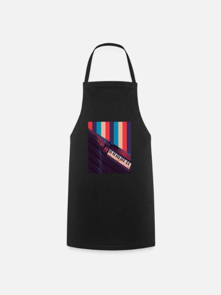 Keytar Keyboard Geschenk - Kochschürze - Schwarz