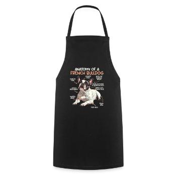 Anatomy French Bulldog Owner Funny - Cooking Apron - black - Front - AI Model Male 185 dark (185cm)
