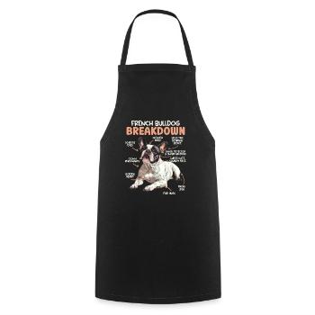 Frenchie FRENCH BULLDOG BREAKDOWN Funny - Cooking Apron - black - Front - AI Model Male 185 dark (185cm)