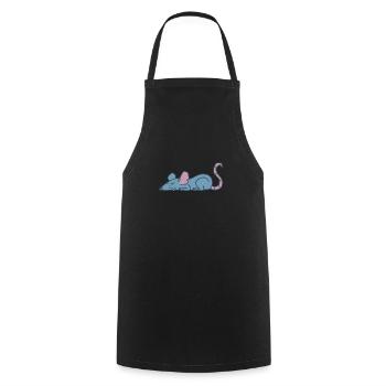 Rat sleeping nature rodent - Cooking Apron - black - Front - AI Model Male 185 dark (185cm)