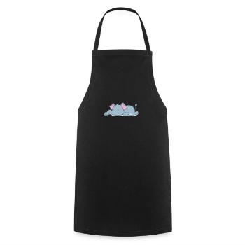 sleeping elephant - Cooking Apron - black - Front - AI Model Male 185 dark (185cm)