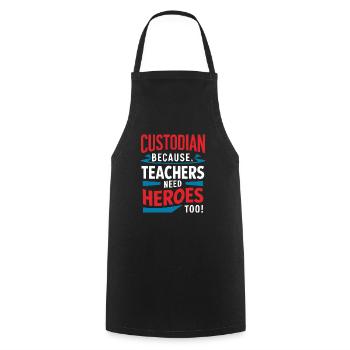 School administrators School staff Caretakers - Cooking Apron - black - Front - AI Model Male 185 dark (185cm)