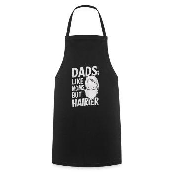 Les papas aiment les mamans seulement motif poilu - Tablier de cuisine - noir - Devant - AI Model Male 185 dark (185cm)