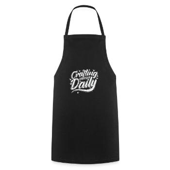 Crafting Success Daily - Cooking Apron - black - Front - AI Model Male 185 dark (185cm)