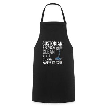 School administrators School staff Caretakers - Cooking Apron - black - Front - AI Model Male 185 dark (185cm)