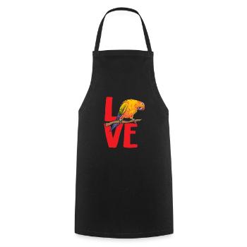 Parakeet, Parrot, Parakeet, Bird - Cooking Apron - black - Front - AI Model Male 185 dark (185cm)
