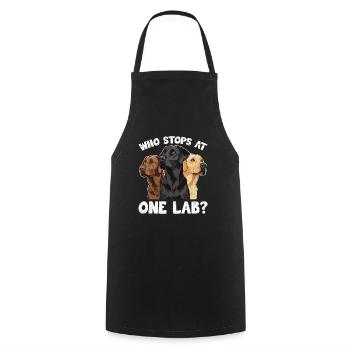 Drôle de Labrador QUI S'ARRÊTE DANS UN LABORATOIRE ? Labrador - Tablier de cuisine - noir - Devant - AI Model Male 185 dark (185cm)